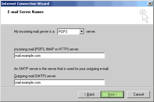 Enter the Valid mail servers